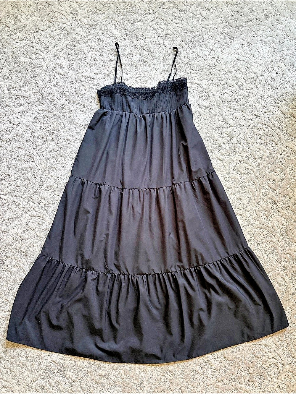 Zara Black Tiered Maxi Dress